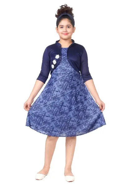 Girls Calf Length Casual Dress