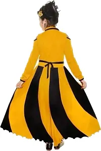 Black  Yellow Elegant Designed Girls Frock-thumb1