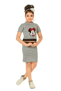 Trendy Cotton Blend Top and Skirt for Girl-thumb1