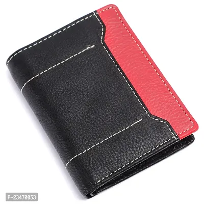Black  Red Genuine leather For men