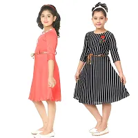 Trendy Cotton Blend Frock for Girls Pack Of 2-thumb1