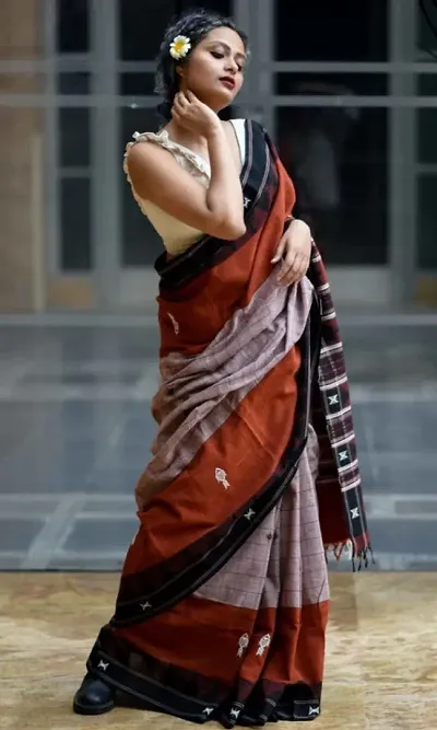 Elegant Chanderi Silk Saree with Blouse piece 