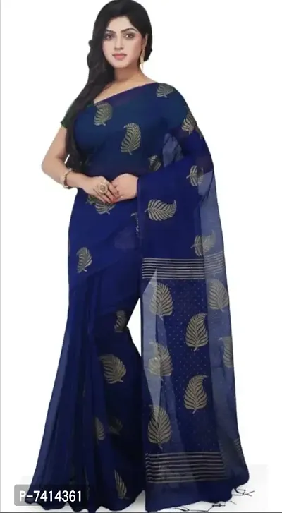 Elegant Cotton Silk Saree With Blouse Piece For Women