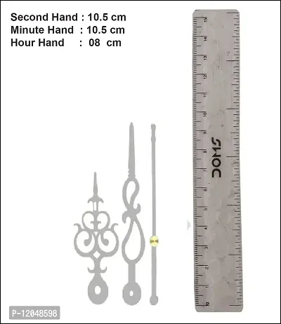 HANEELA-Combo of 3 Ajanta Mfg. Quartz Plastic Ticking Wall Clock Machine with Hands (Antique Needles : Black, Silver, Gold)-thumb2