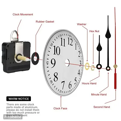 YONOTA? A Product of SONAM Quartz Combo of Sweep & Ticking Silent Movement Machine for Wall Clock Hand (2 Sets DIY) (Needle -Black,Silver,Gold) (Made in India 100%) Pack 1-thumb3