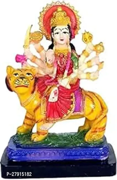 Goldiluxe Goddess Maa Durga Devi Idol Statue Sherawali MATA Rani Spiritual Puja Vastu Religious Murti Pooja Gift showpiece-thumb0