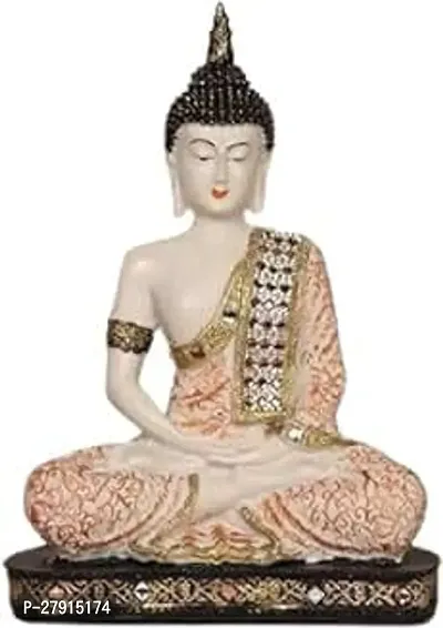 Goldiluxe Sitting Gautam Buddha Idol Decorative showpiece for HomeLiving RoomOfficeGiftStudy Room Pack of 1