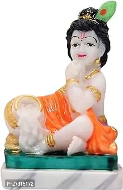 Goldiluxe Lord Krishna ji Murti for Home Mandir Idol for Gifts Home Decor Pooja Krishna Makhan Chor Idol Sculpture Decorative Statue Figurine Showpiece for Pooja Room