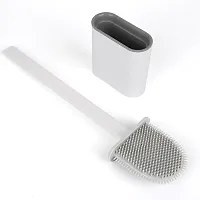 Silicone Flex Toilet Brush With Holder-thumb1