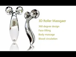 3D Y Shape Aluminium Big Roller Microcurrent Skin Lifting Face Massager-thumb2