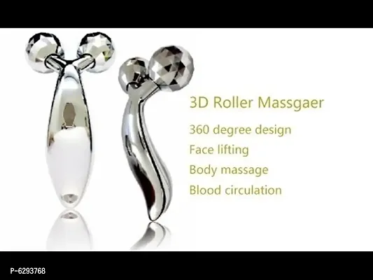 3D Y Shape Aluminium Big Roller Microcurrent Skin Lifting Face Massager-thumb3