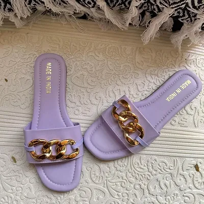 Womens best sale purple sliders