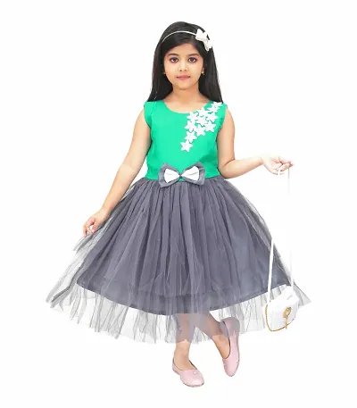 LeNYRuiz Kids Girls New Stylish Silk Party Dress