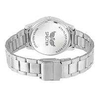 White Analog Watch With Metal Strap-thumb2