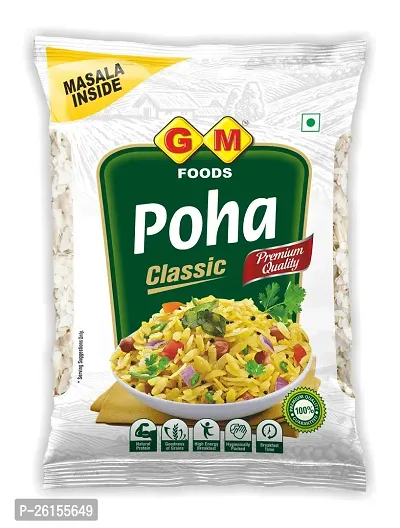 Gm Foods Plain Poha (Pack Of 1) 500 Gram Each Packet With Masala Inside