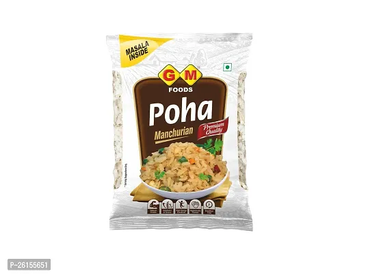 Gm Foods Manchurian Poha (Pack Of 1) 500 Gram Each Packet With Masala Inside