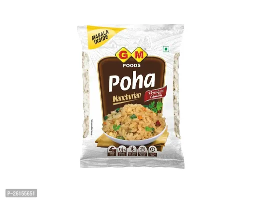 Gm Foods Manchurian Poha (Pack Of 1) 500 Gram Each Packet With Masala Inside-thumb0