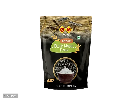 GM Foods Black Wheat Flour 1 kg ( Pack Of 3 )-thumb0