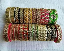 Beads  Crafts: Multicolor Kundans Stones for Jewellery Making, Bangles, Embroidery Work, Cloth Work, Craft (Combo Pack of Square, Round, Eye  S Shapes 25 GMS Each)-thumb1
