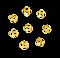 Beads  Crafts: Golden Fancy Flower Bead caps for Jewellery Making/Finding 8mm (Pack of 50 GMS.)-thumb1