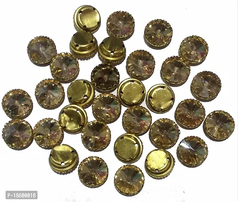 Beads  Crafts: Round Clip Stones for Embroidery Work, Jewelry Making, Dress and DIY Craft 12mm (LCT, 50)-thumb0