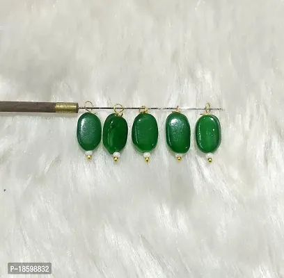 Beads  Crafts: Flat Oval Glass Hanging Beads Chocolate Beads 11mm x 8mm for Jewelry Making, Necklace, Earring, Bracelet, Embroidery, Dresses (Pack of 100 Pcs) (Dark Green)