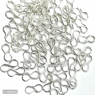 Beads  Crafts: 14mm 'S Hook' Silver Finish for Jewelry Making/Finding, DIY Art and Craft Projects (Pack of 50 GMS/Approx 250 pcs