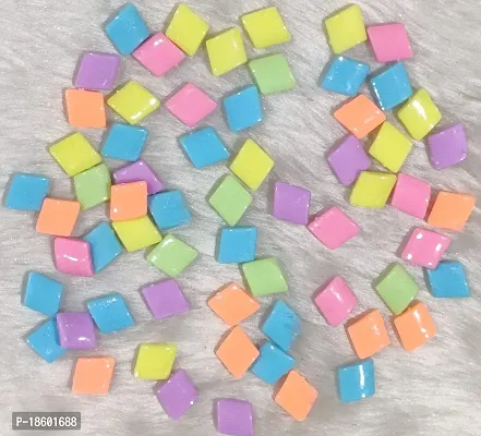 Beads  Crafts: Multicolor Acrylic Beads Hexagon Shape (18mm) for Embroidery, Jewellery Making, Necklace, Earring, Bracelet, Dresses (Pack of 100 GMS)