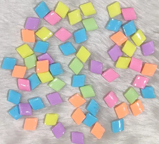 Beads & Crafts: Multicolor Acrylic Beads Hexagon Shape (18mm) for Embroidery, Jewellery Making, Necklace, Earring, Bracelet, Dresses (Pack of 100 GMS)
