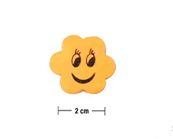 Beads  Crafts: Flower Shape Wooden Smiley Beads for Scrap Booking, Art and Craft, Decorations, DIY (Multicolor, 2 cm) - (Pack of 50 GMS/Approx 50 Pcs)-thumb3