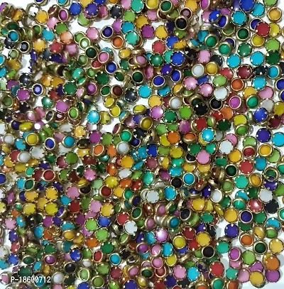 Beads  Crafts: Kundans Stones Multicolor for Jewellery Making, Bangles, Embroidery Work, Cloth Work, Craft-thumb0