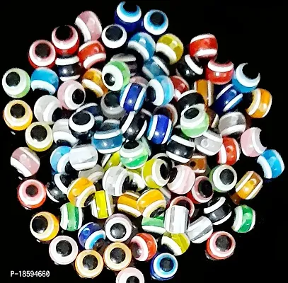 Beads  Crafts: Acrylic Round Eye Beads for Crafts, Embroidery, Jewellery Making 10mm x 10mm Multicolor (Pack of 100 Pcs)