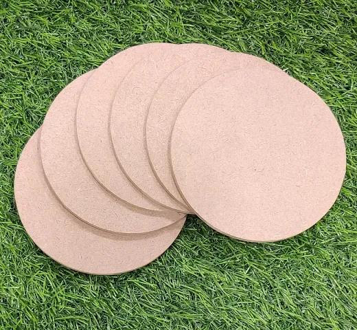 Beads & Craft: Round Shape MDF Wooden Coasters with 4mm Depth