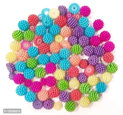 Beads  Crafts Fruit Shape Round Acrylic Beads for Art and Craft, Jewellery Making 12mm (Pack of 50 GMS, Approx 65 Pcs)