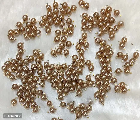 Beads  Crafts: Round Shape Glass Hanging Beads 6mm for Jewelry Making, Embroidery, Necklace, Earring, Bracelet, Dresses (LCT, 200)
