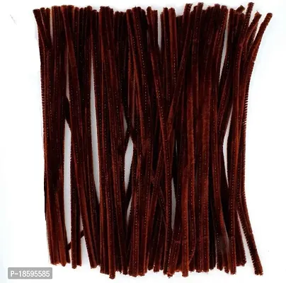 Beads  Crafts: Craft Pipe Cleaner 12 Light Brown Color for Hobby Crafts, Scrapbooking, DIY Accessory (Pack of 100 Pcs)-thumb0