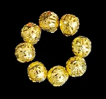 Beads  Crafts: Golden Hollow Round Filigree Ball Spacer Beads Jewelry Findings 10mm (Pack of 50 GMS)-thumb1