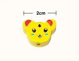 Beads  Crafts: Cat Face Shape Wooden Beads for Scrap Booking, Art and Craft, Decorations, DIY (Multicolor, 2cm) - (Pack of 50 GMS/Approx 60 Pcs)-thumb2