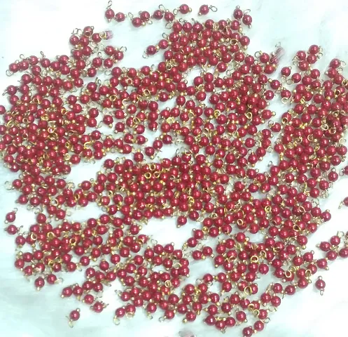 Beads & Crafts: Pearl Loreals 3mm for Jewellery Making, Earring, Necklace, Bracelet (Pack of 25 GMS/Approx. 400 Pcs)