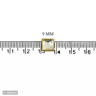 Beads  Crafts: Kundans Stones Square Shape 8mm for Embroidery, Craft and Jewelry Making (Pack of 100 GMS/Approx 215 Pieces)-thumb2