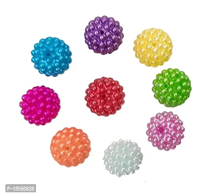 Beads  Crafts Fruit Shape Round Acrylic Beads for Art and Craft, Jewellery Making 14mm (Pack of 50 GMS, Approx 45 Pcs)-thumb0