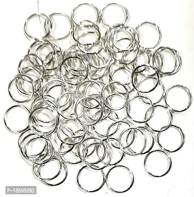 Beads  Crafts: Jump Rings for Jewellery Making Silver (Pack of 100 GMS) (10mm)-thumb0
