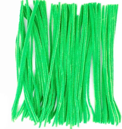 Beads & Crafts: Craft Pipe Cleaner 12"" Green Color for Hobby Crafts, Scrapbooking, DIY Accessory (Pack of 100 Pcs)
