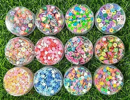 Beads  Crafts: Resin Charms Made of Clay in 12 Designs of 6mm for Resin Art, Decoration, DIY Art and Craft, Design May Vary as per Availability (Pack of 100 GMS)-thumb2