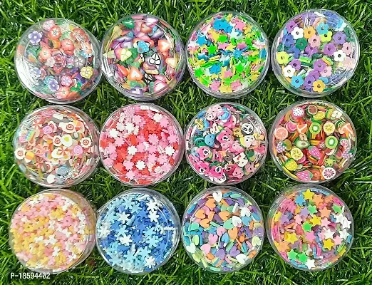 Beads  Crafts: Resin Charms Made of Clay in 12 Designs of 6mm for Resin Art, Decoration, DIY Art and Craft, Design May Vary as per Availability (Pack of 100 GMS)-thumb3