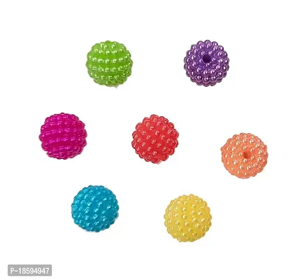 Beads  Crafts Fruit Shape Round Acrylic Beads for Art and Craft, Jewellery Making 10mm (Pack of 50 GMS, Approx 120 Pcs)