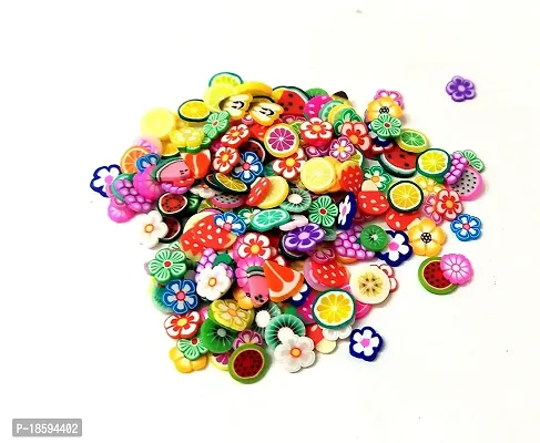 Beads  Crafts: Resin Charms Made of Clay in 12 Designs of 6mm for Resin Art, Decoration, DIY Art and Craft, Design May Vary as per Availability (Pack of 100 GMS)-thumb4