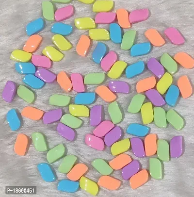 Beads  Crafts: Multicolor Acrylic Beads S Shape (18mm) for Embroidery, Jewellery Making, Necklace, Earring, Bracelet, Dresses (Pack of 100 GMS)-thumb0