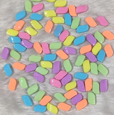 Beads & Crafts: Multicolor Acrylic Beads S Shape (18mm) for Embroidery, Jewellery Making, Necklace, Earring, Bracelet, Dresses (Pack of 100 GMS)