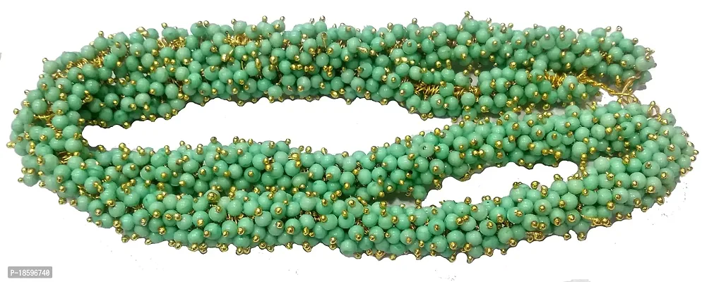 Beads  Crafts: Pearl Loreals 3mm for Jewellery Making, Earring, Necklace, Bracelet (Pack of 80-90 GMS) (Sea Green)-thumb0